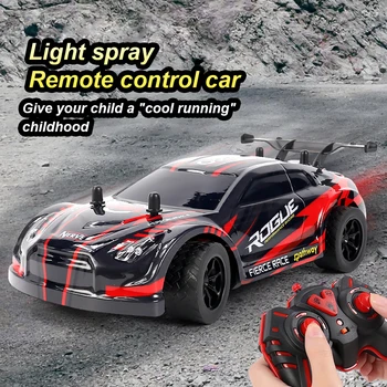 2,4 ГГц Радиоуправляемый Автомобиль GTR Spray Light Игрушка С Дистанционным Управлением Гоночный Багги 4WD Drift Climb Внедорожная Подарочная Модель Автомобиля Для детских Подарков