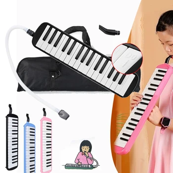 Музыкальный инструмент Melodica с 32 клавишами для детей, пианино, клавиатура, аккордеон, музыкальные инструменты с сумкой для переноски, подарки для малышей, начинающих