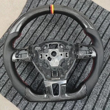 Рулевое колесо из углеродного волокна для Volkswagen Golf 6 MK6 с отверстием для рычага переключения передач